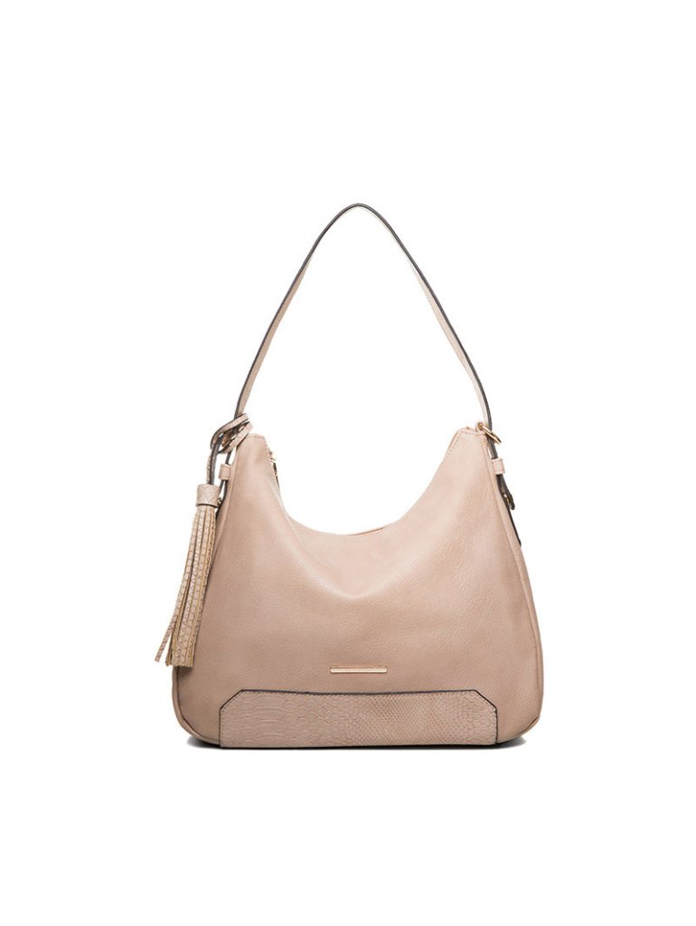 Elegantní dámská crossbody kabelka béžová